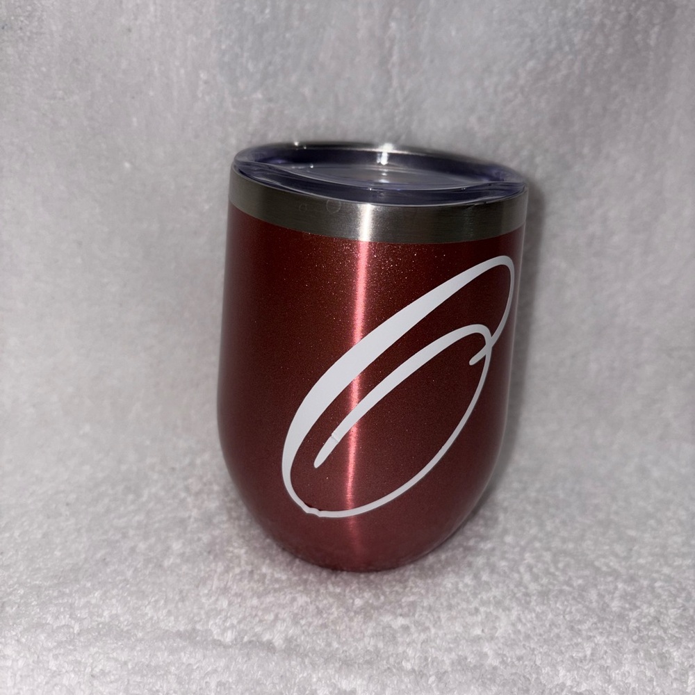Sparkly Pink Insulated Tumbler with Lid - vinyl O & Olivia